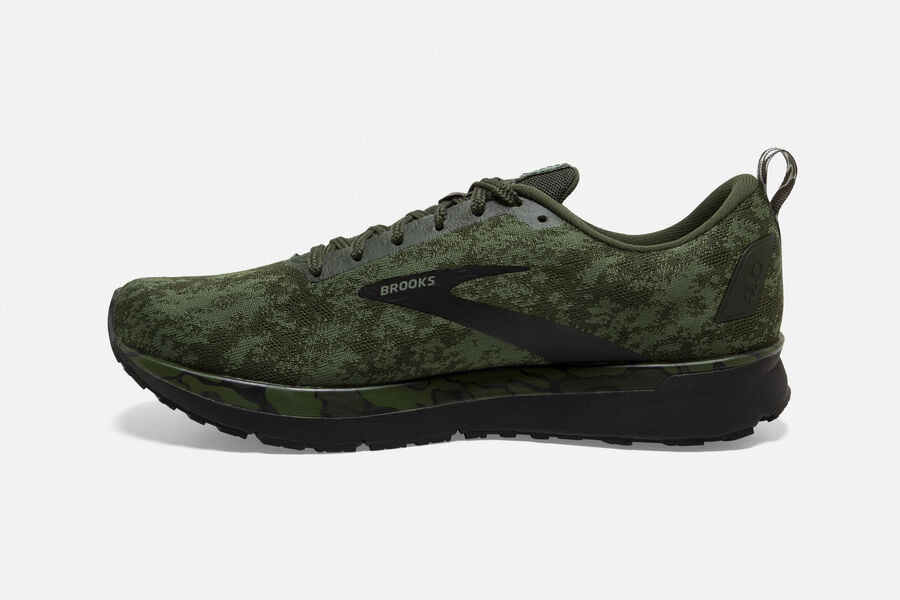 Brooks Revel 4 Road Running Shoes Mens Olive 695142-XDJ